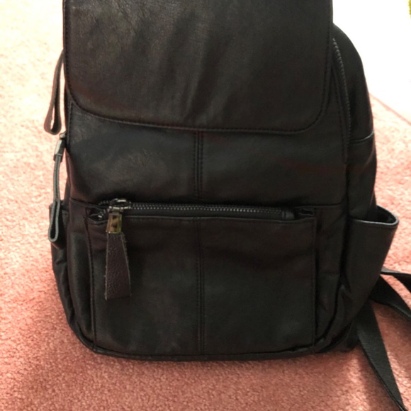 Black Mini Backpack Purse - Picture 3 of 6